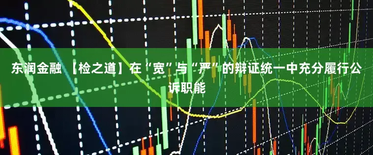 东润金融 【检之道】在“宽”与“严”的辩证统一中充分履行公诉职能